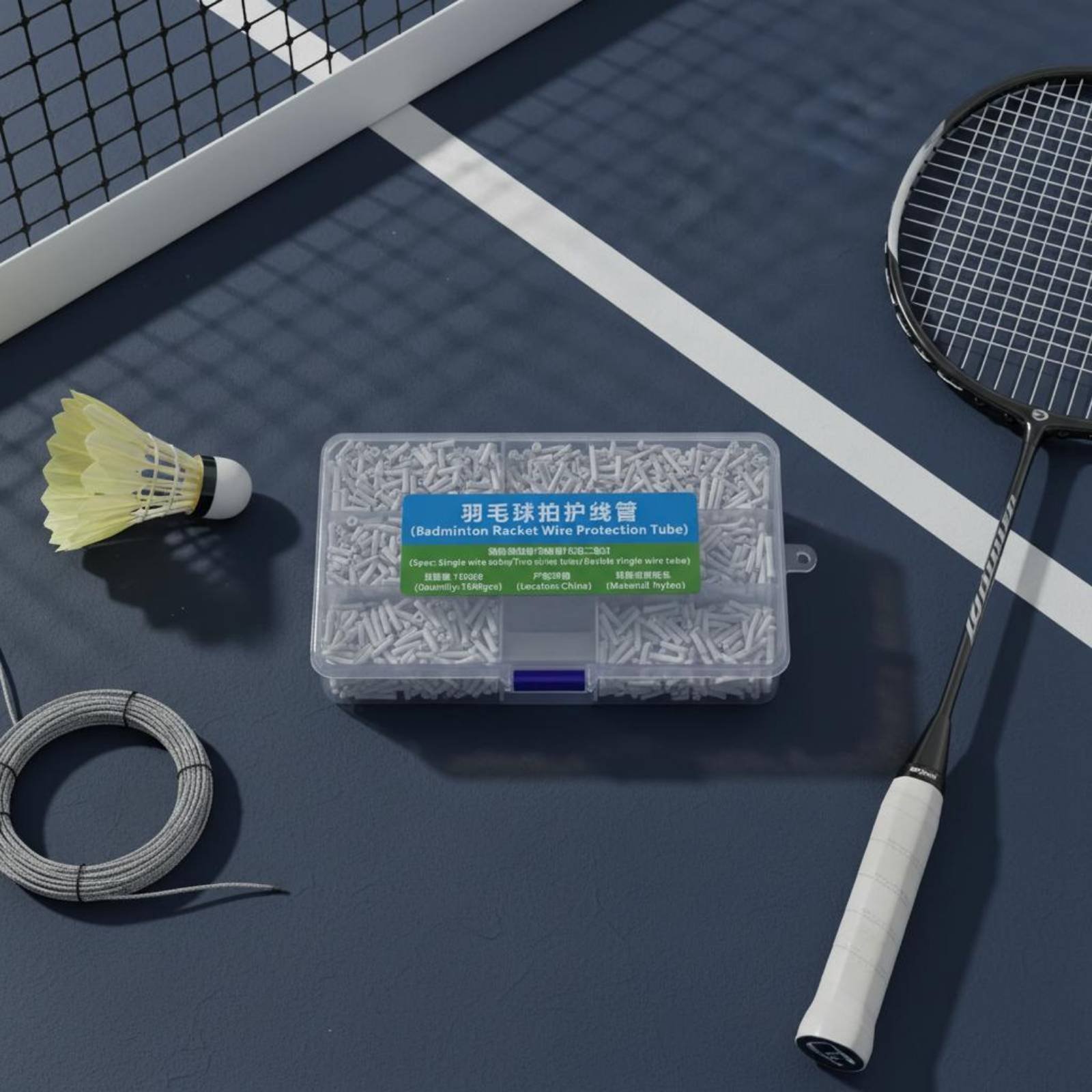 Badminton Materi - Badminton Racket Grommet Set Includes Storage