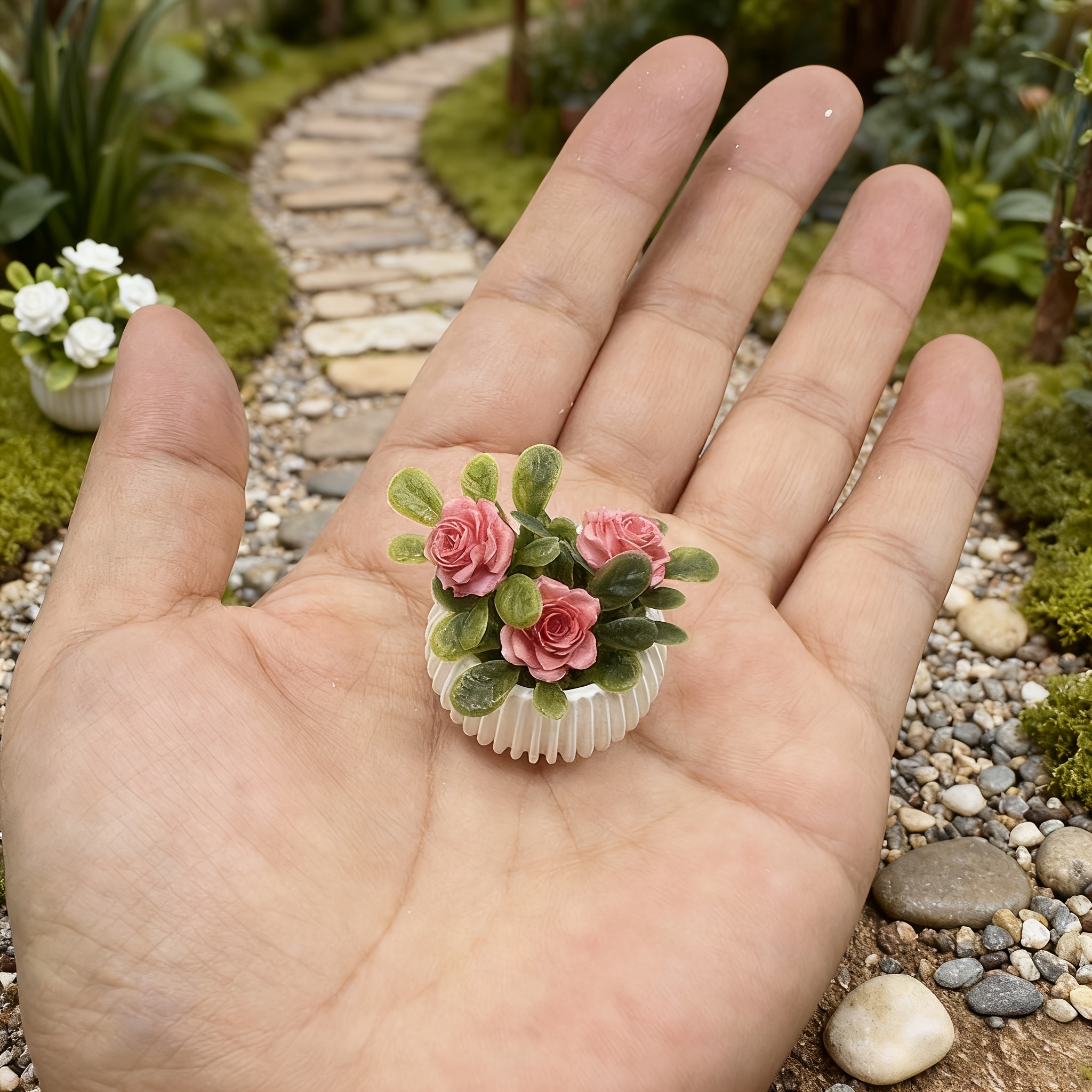 1pc Miniature Rose Plant Potte - Badminton Live reseña y precio