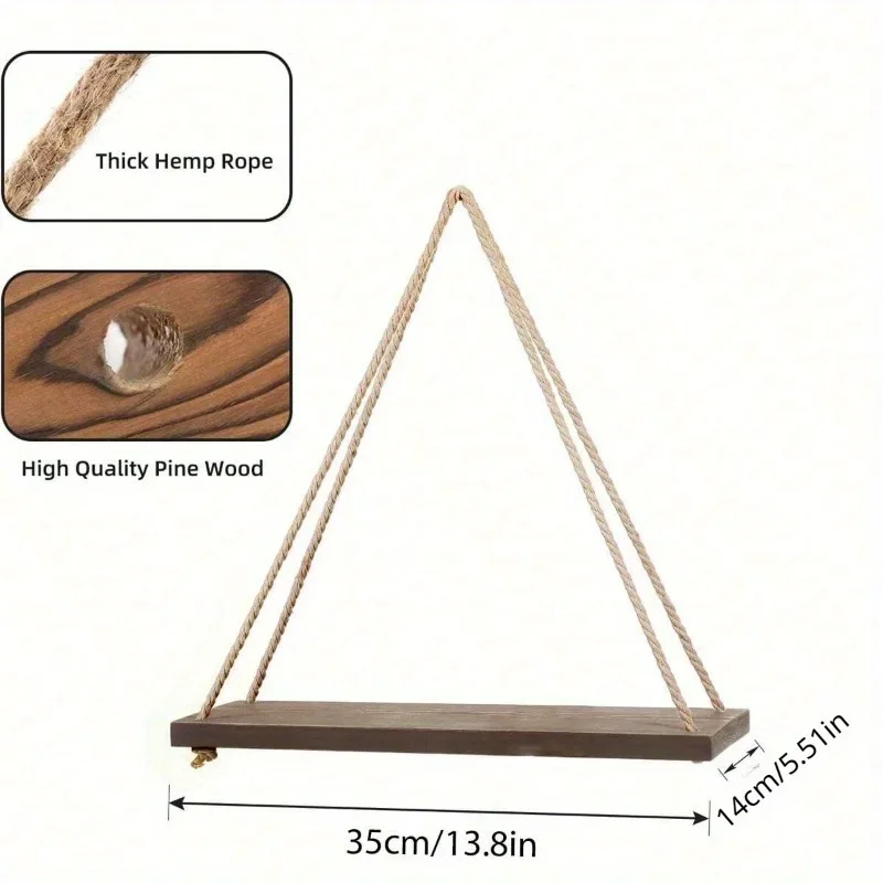 1PC Wooden Swing Hanging Hemp  - Badminton Live reseña y precio