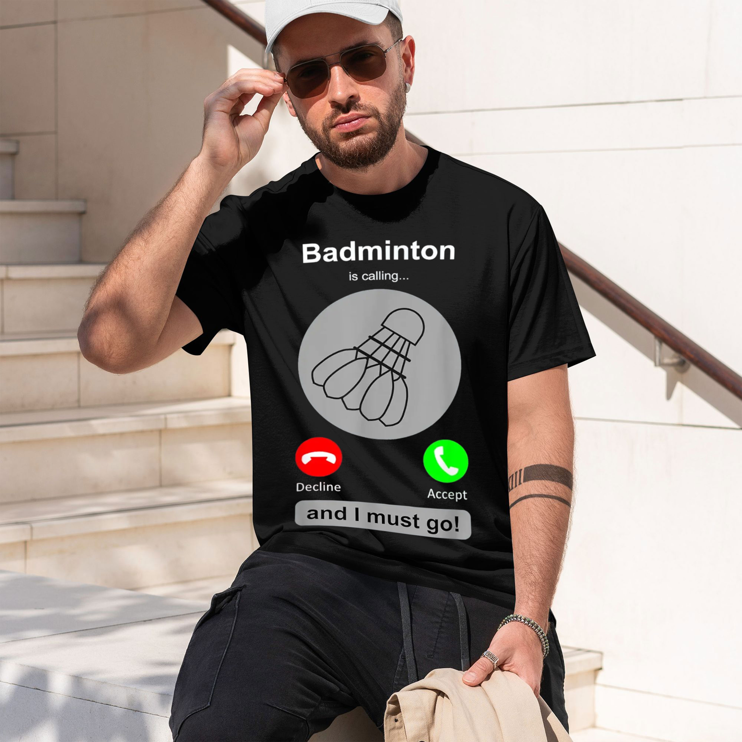 Casual Style Men's T-Shirt Bad - Badminton Is Calling reseña y precio