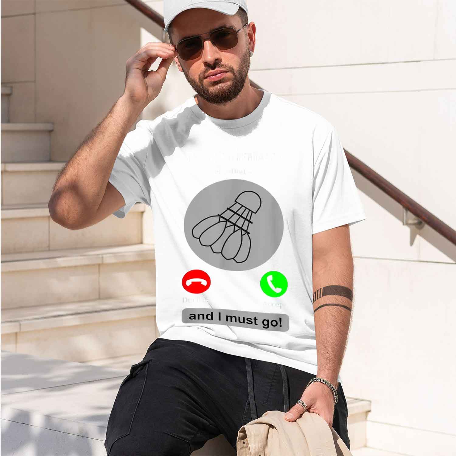 Casual Style Men's T-Shirt Bad - Badminton Is Calling reseña y precio