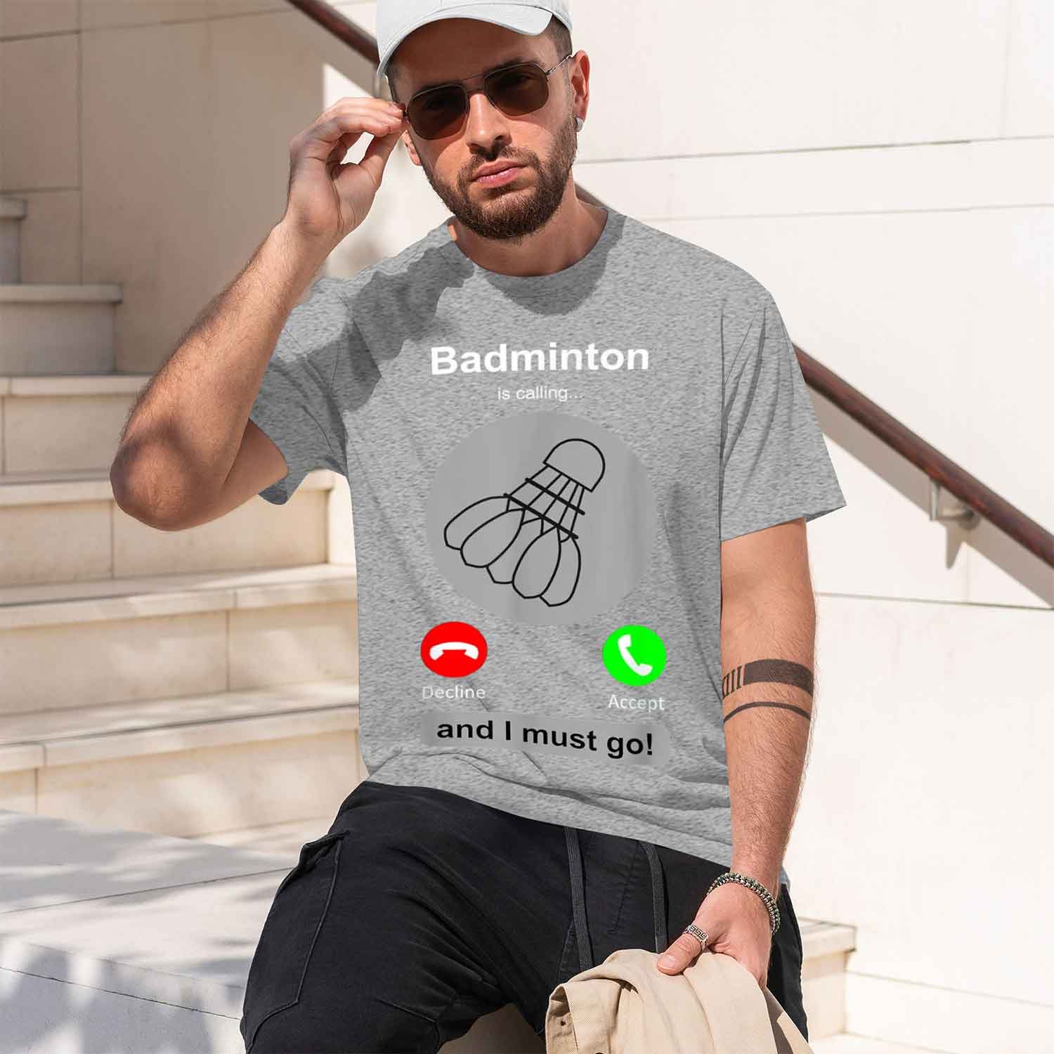 Casual Style Men's T-Shirt Bad - Badminton Is Calling reseña y precio