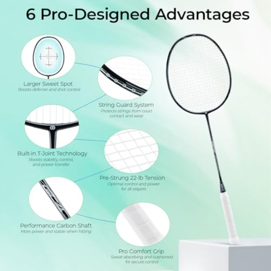 Badminton racket set for recre - Badminton Area reseña y precio