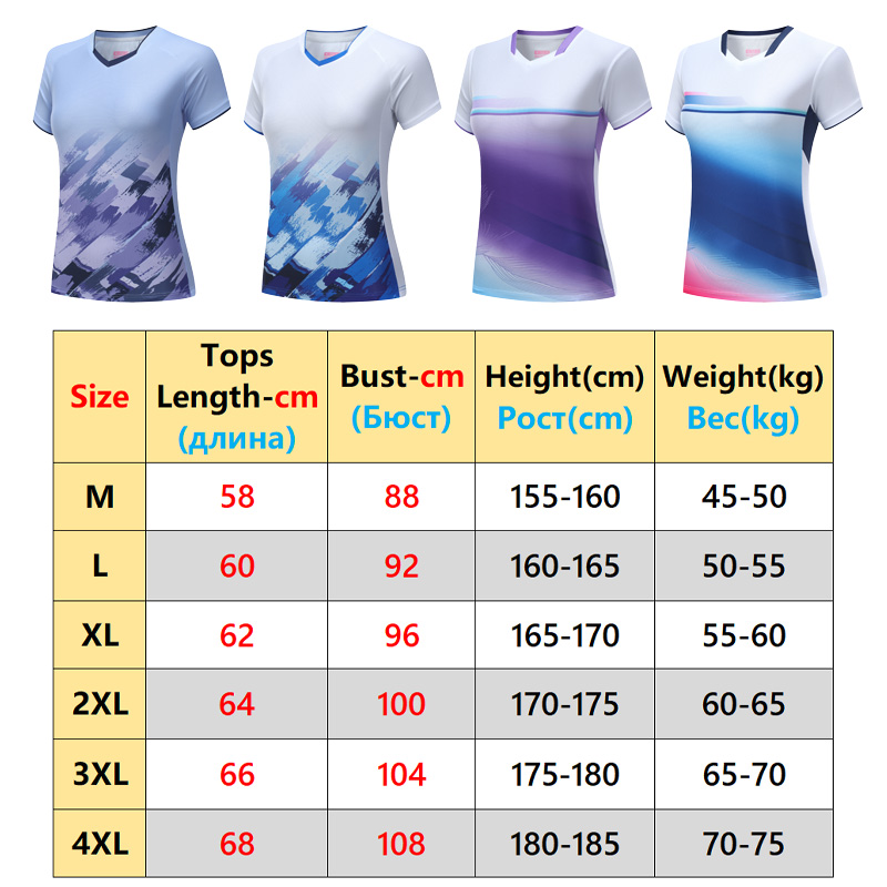 Badminton Shirts Women 3D Prin - Badminton Jersey reseña y precio