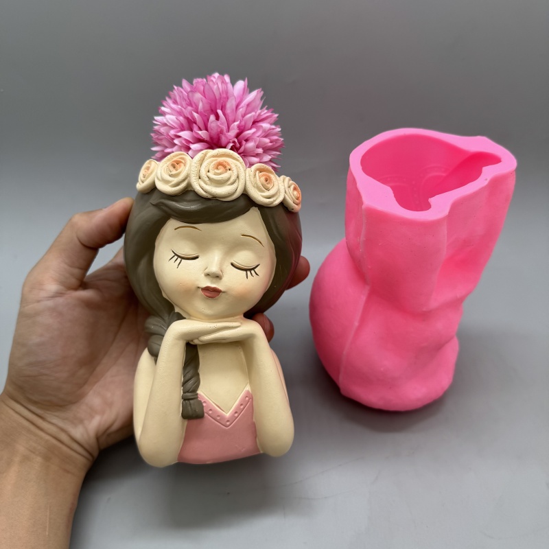 Cute girl flower pot silicone  - Badminton Live reseña y precio