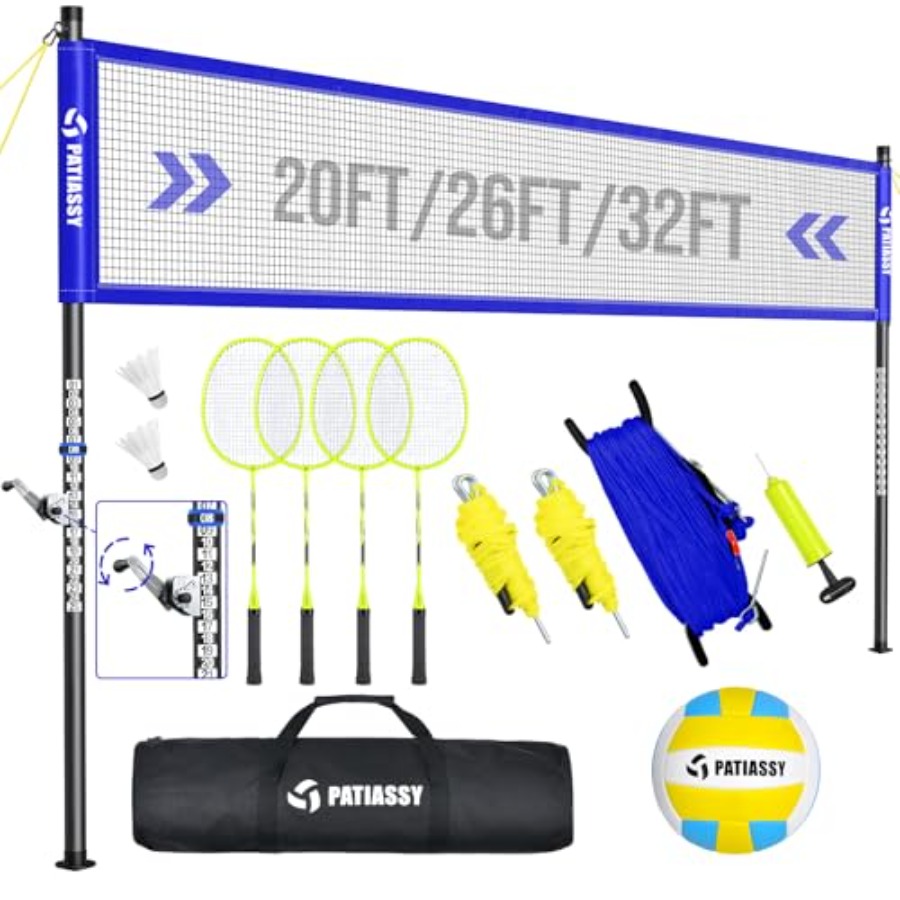 Volleyball Badminton Net Set C - Badminton Area reseña y precio