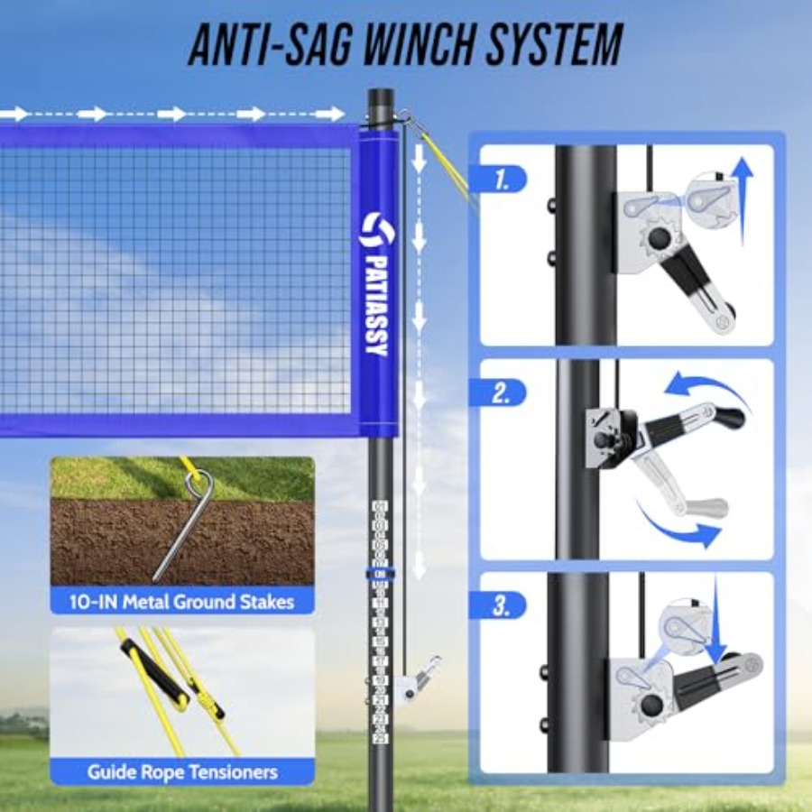 Volleyball Badminton Net Set C - Badminton Area reseña y precio