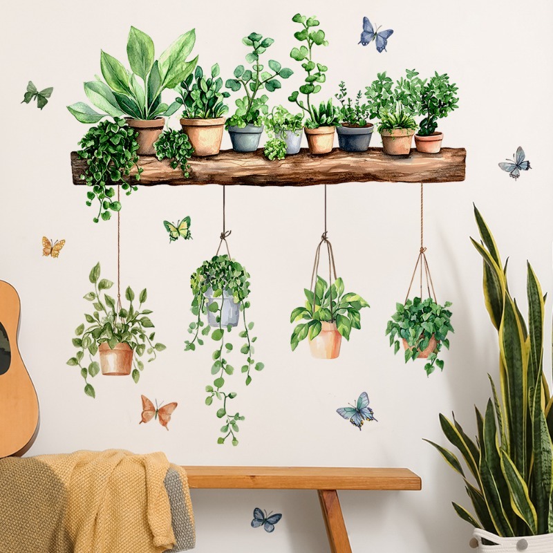 3D Potted Green Plant Shelf Wa - Badminton Live reseña y precio