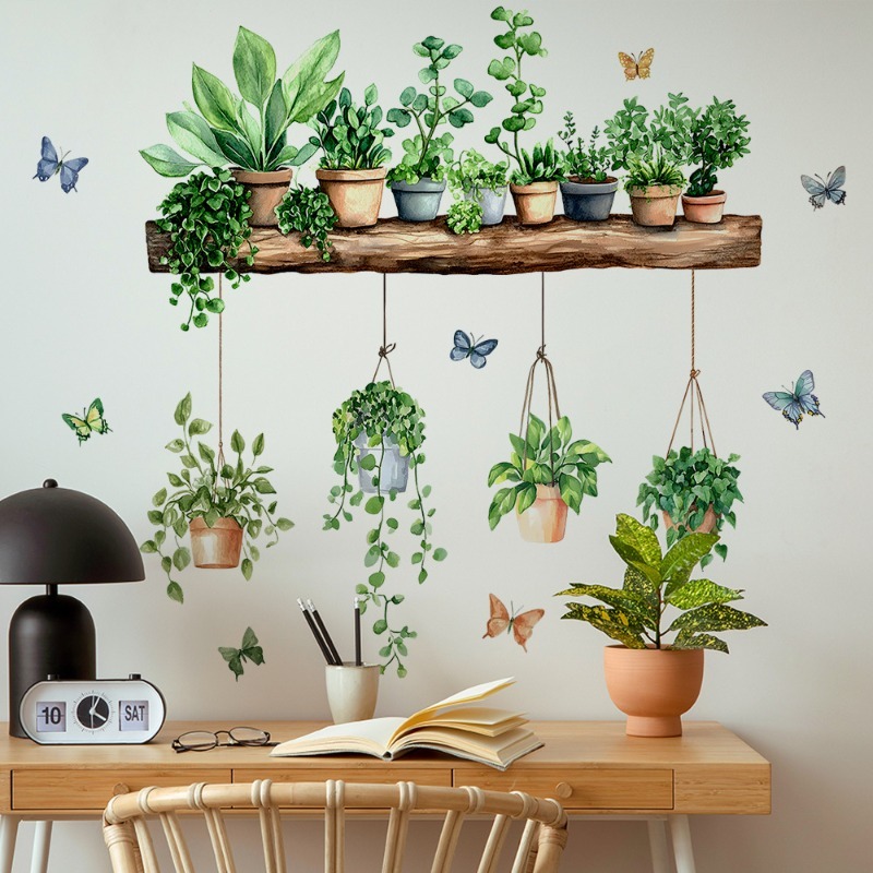 3D Potted Green Plant Shelf Wa - Badminton Live reseña y precio