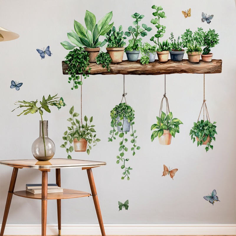 3D Potted Green Plant Shelf Wa - Badminton Live reseña y precio