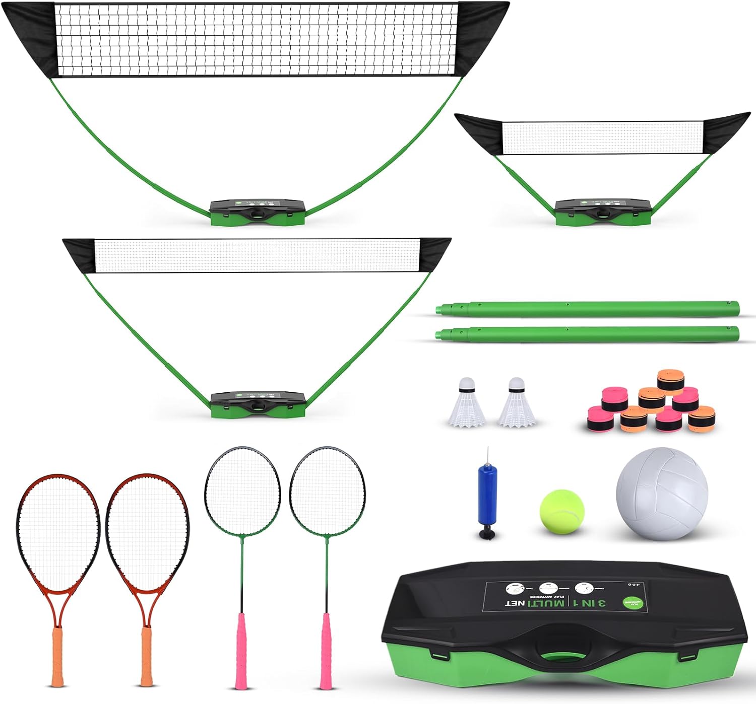 3-in-1 Outdoor Sports Set: Bad - Badminton Area reseña y precio