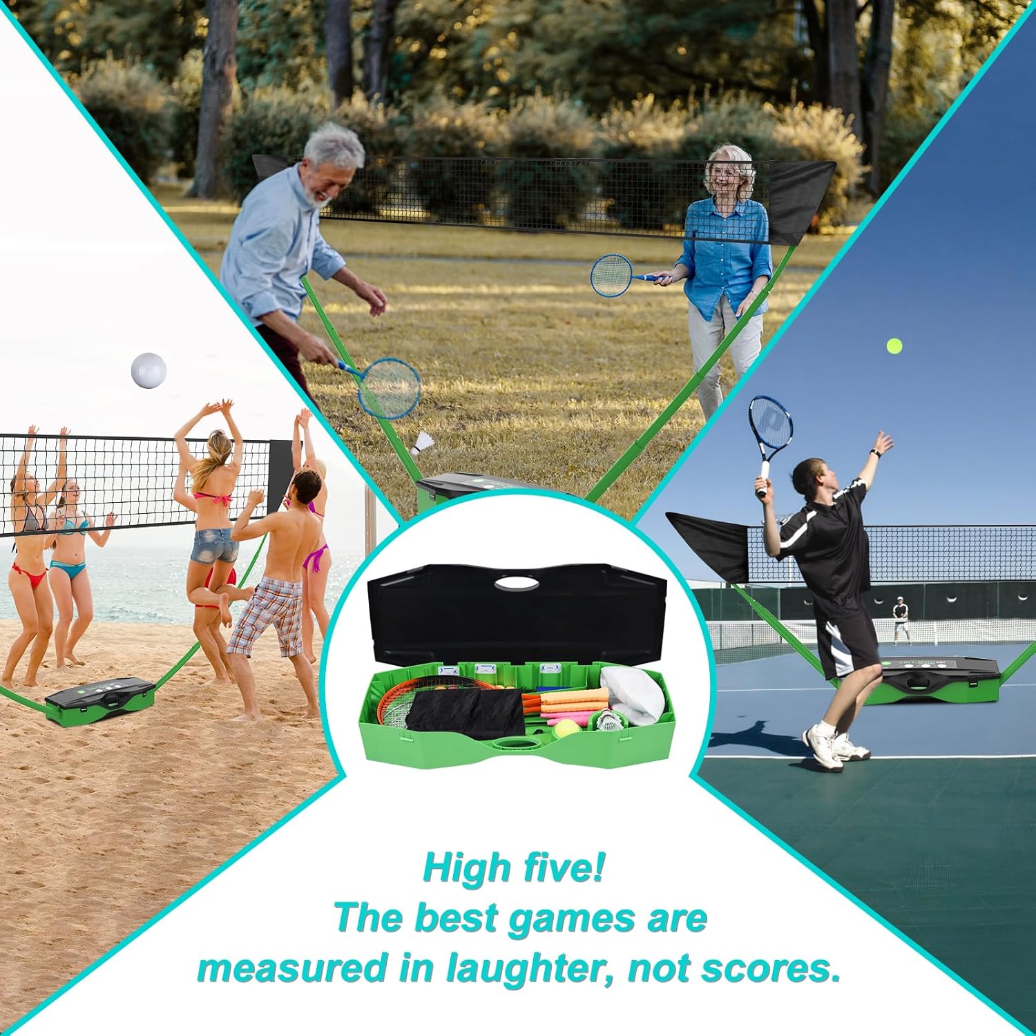 3-in-1 Outdoor Sports Set: Bad - Badminton Area reseña y precio
